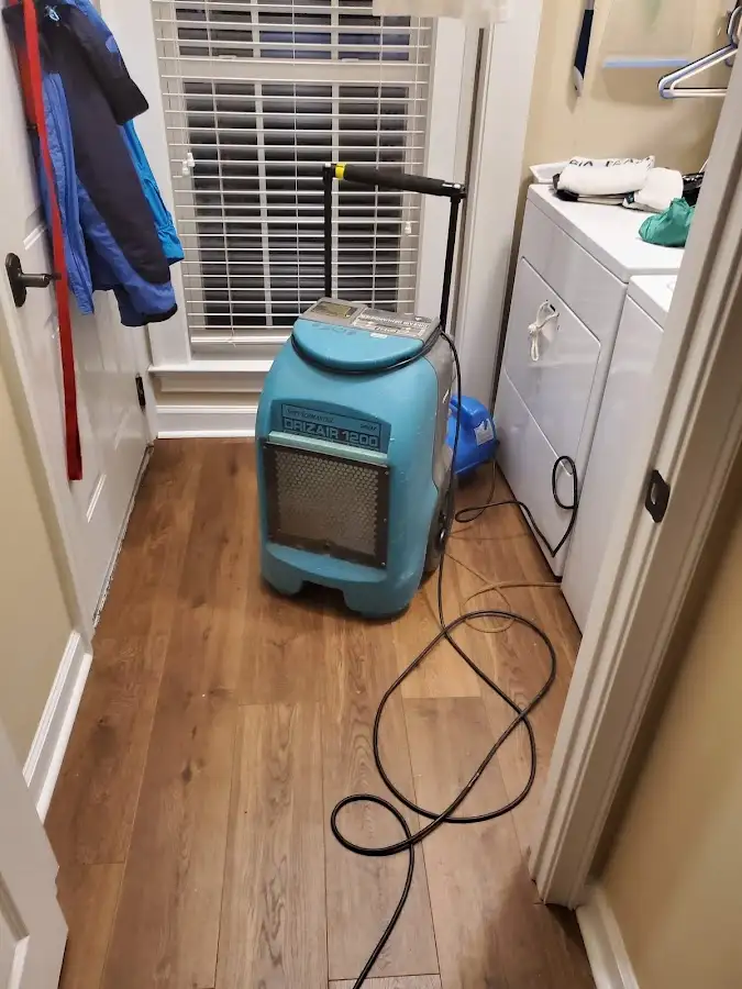 Commercial dehumidifier deployed for Flood Damage Cleanup in Fulshear